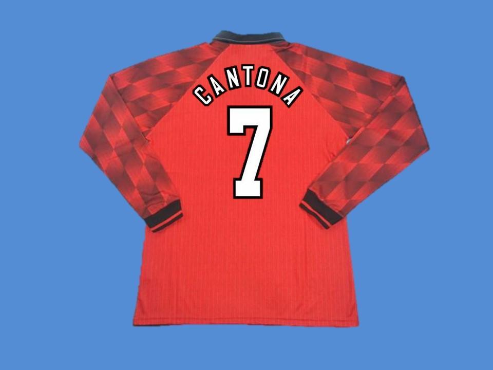 1996 Manchester United Domicile Manches Longues Maillot Cantona #7