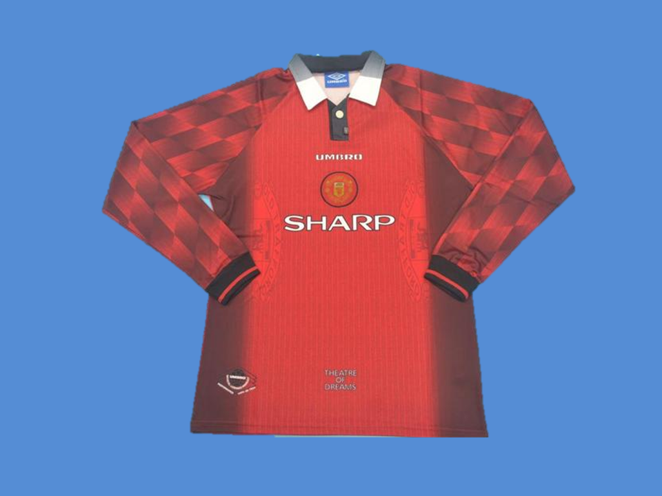 1996 Manchester United Domicile Manches Longues Maillot