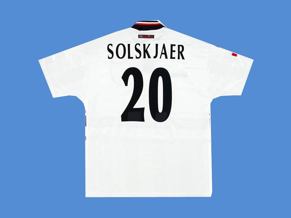 1997-1998-1999 Manchester United Exterieur Maillot Solskjaer #20