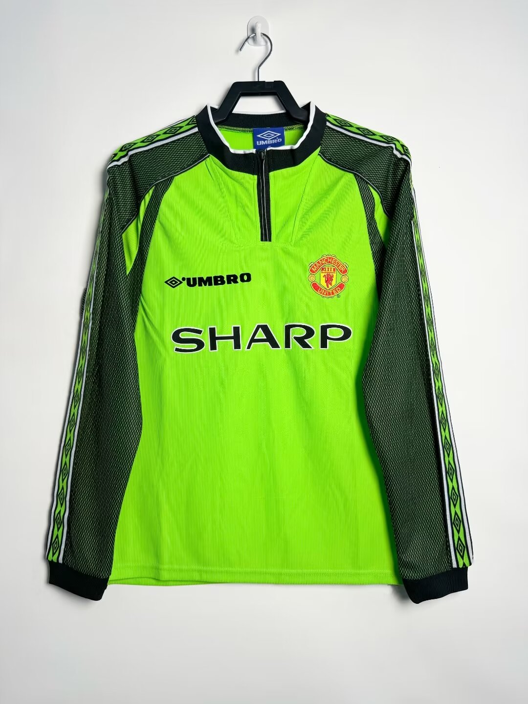 1997-1998 Manchester United Gardien Manches Longues Maillot Vert