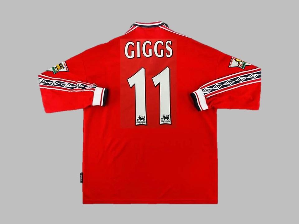 1998/1999 Manchester United Domicile Manches Longues Chemise Giggs #11