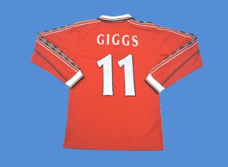 1998/1999 Manchester United Domicile Manches Longues Maillot Giggs #11