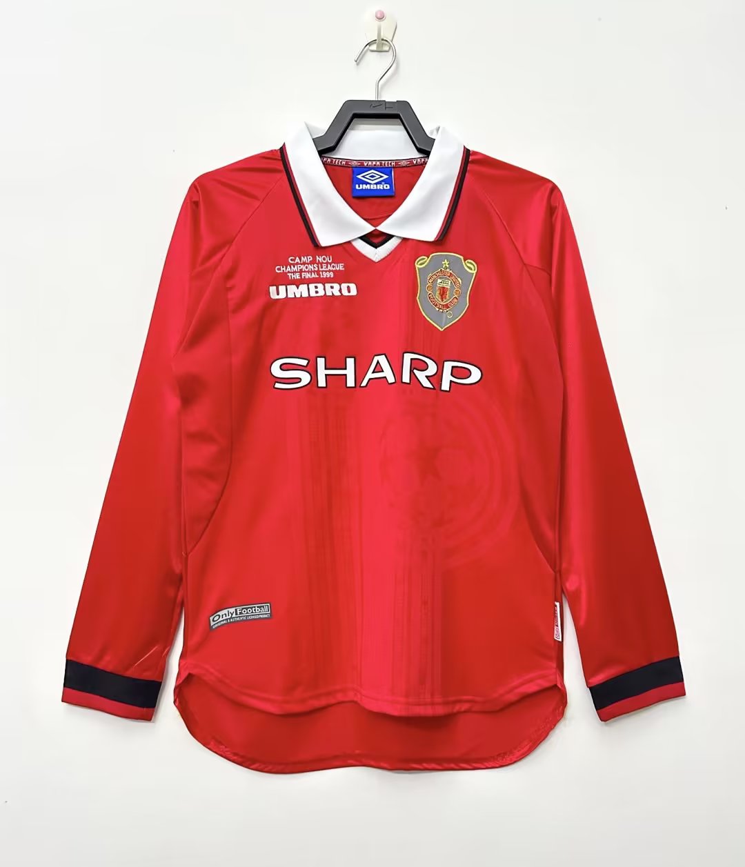 1999-00 Manchester United Domicile Manches Longues Maillot