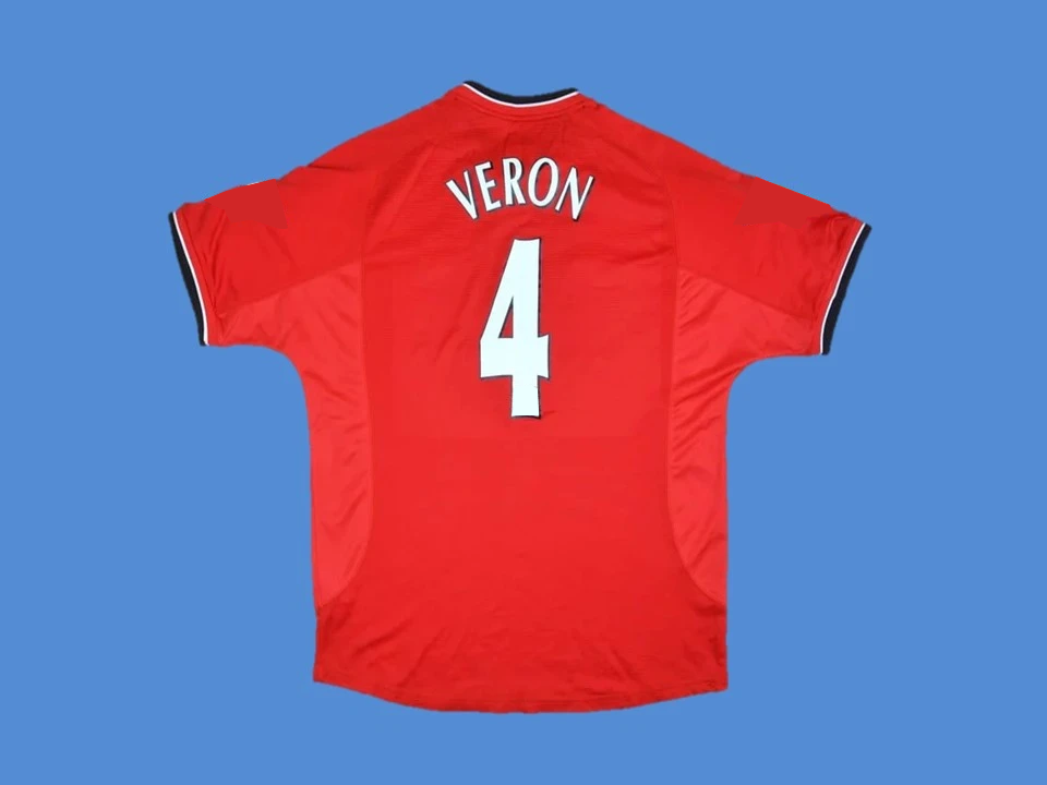 2000 2002 Manchester United Domicile Maillot Veron #4