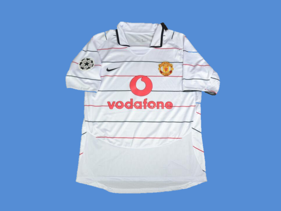 2003 2004 Manchester United Exterieur Maillot Blanc