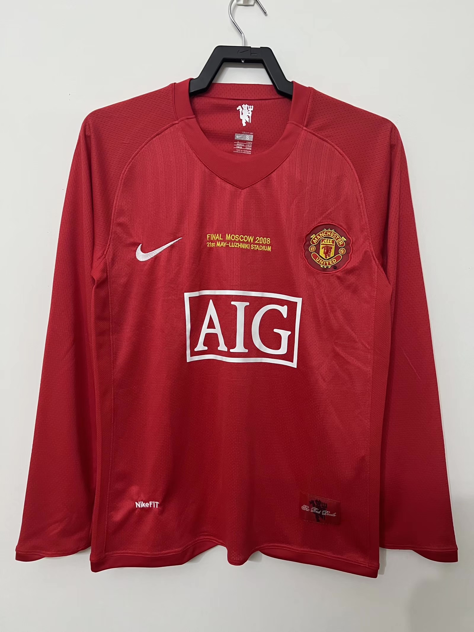 2007-08 Manchester United Home Long Sleeves Jersey