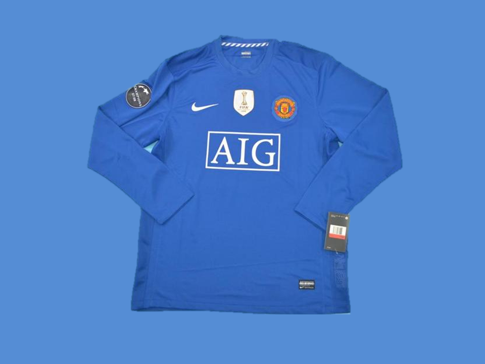 2007/2008 Manchester United Away Long Sleeves Jersey World Champions