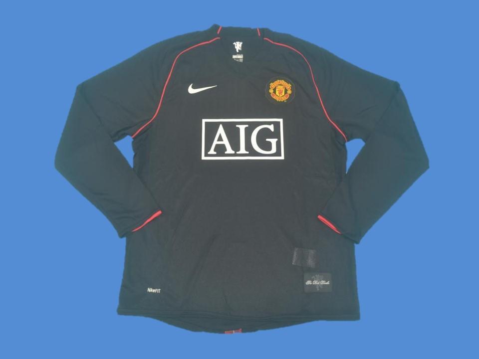 2007/2008 Manchester United Away Long Sleeves Jersey