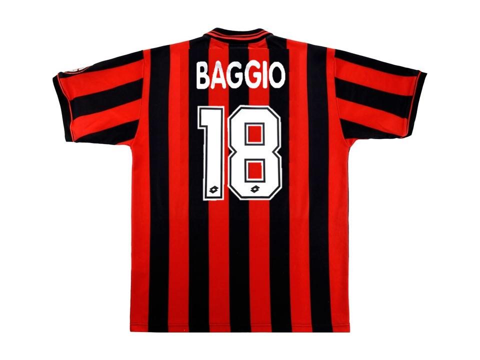 1996 AC Milan Home Shirt Baggio #18