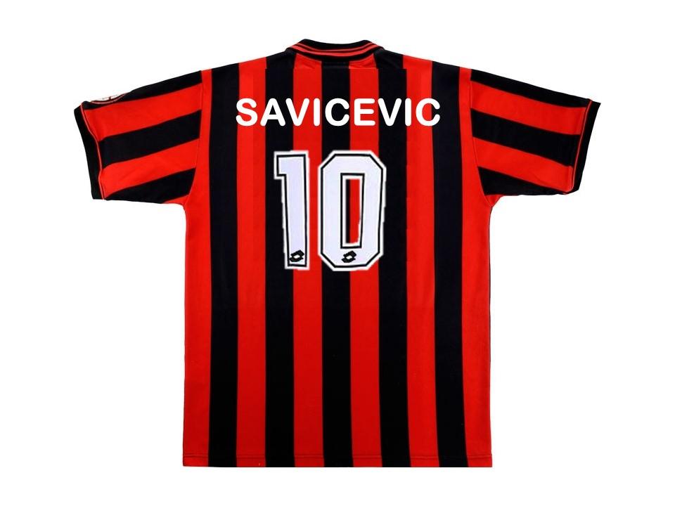 1996 AC Milan Home Shirt Savicevic #10