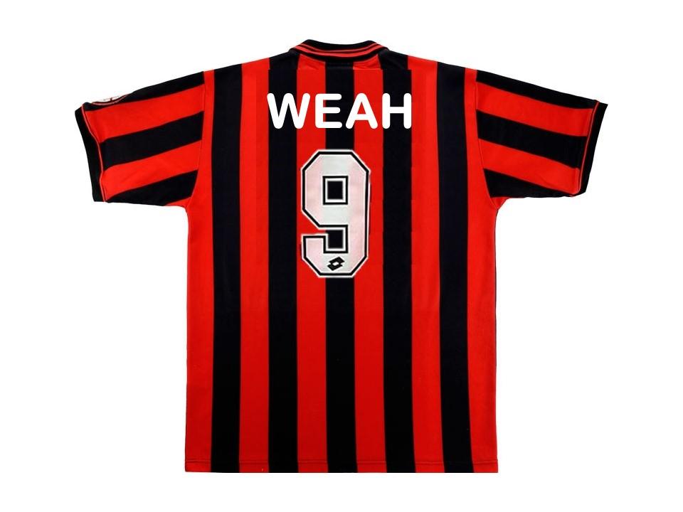 1996 AC Milan Domicile Chemise Weah #9