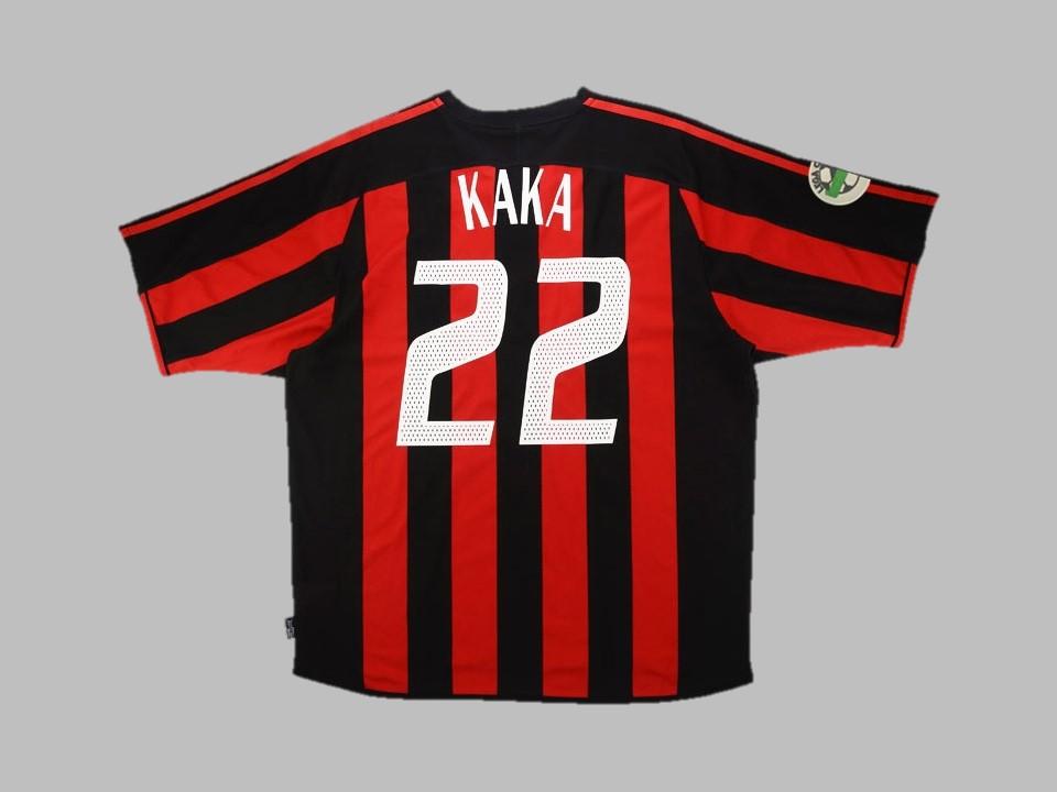 2003 2004 AC Milan Domicile Chemise Kaka #22 Serie A