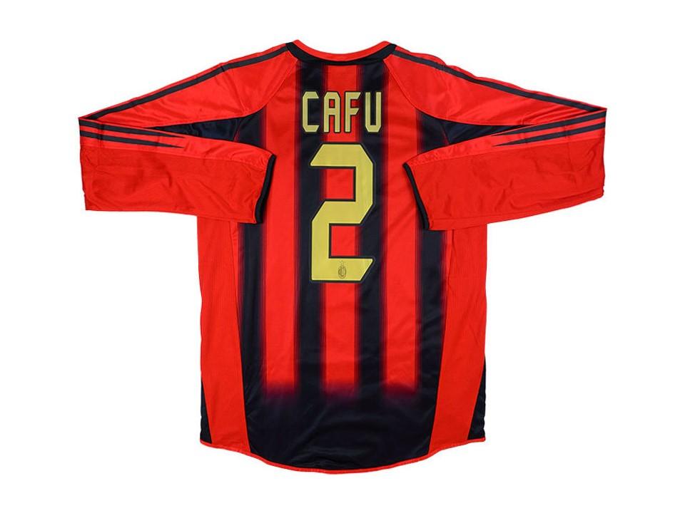 2004 2005 AC Milan Domicile Manches Longues Chemise Cafu #2