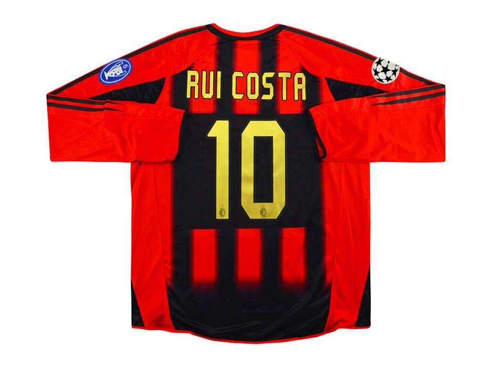 2004 2005 AC Milan Domicile Manches Longues Chemise Rui Costa #10