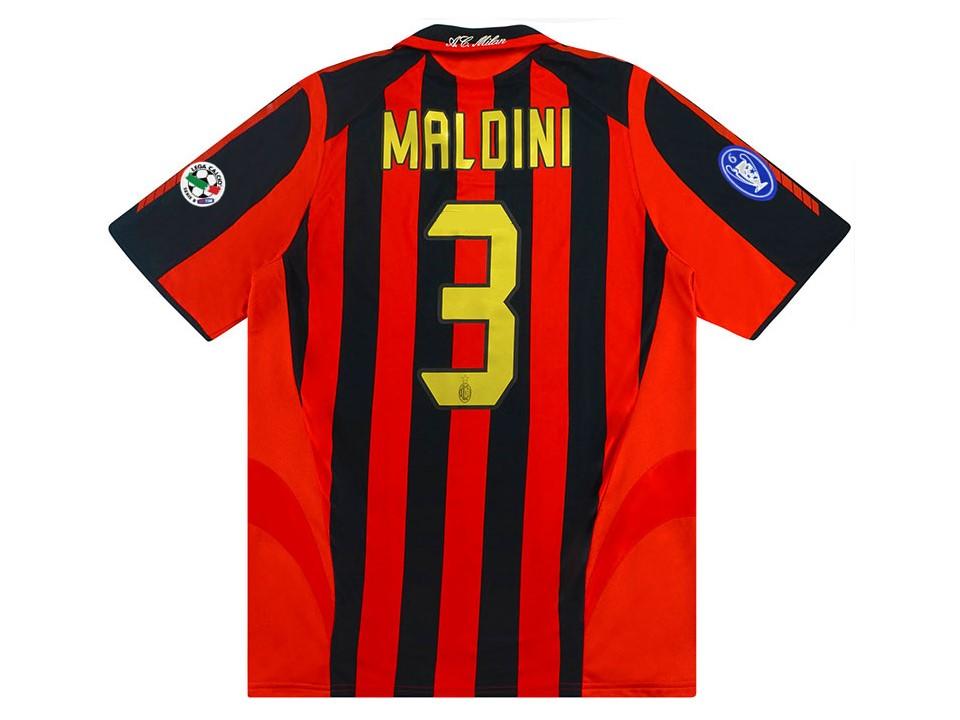 2005 2006 AC Milan Home Shirt Maldini #3