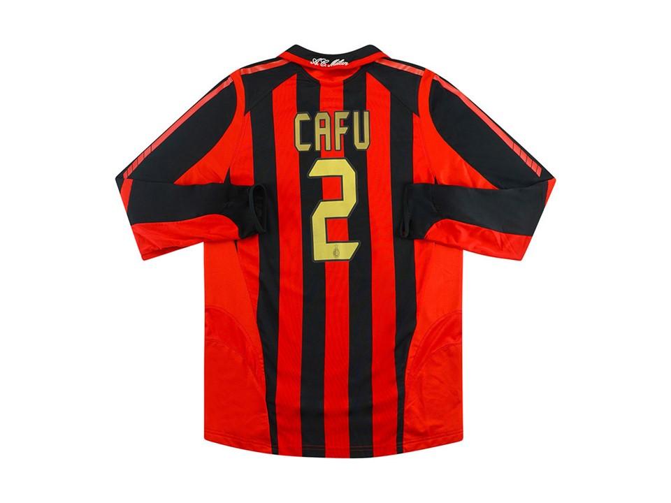 2005 2006 AC Milan Domicile Manches Longues Chemise Cafu #2