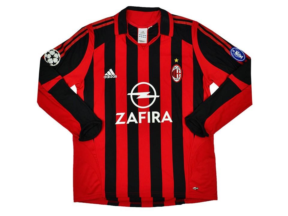 2005 2006 AC Milan Home Long Sleeves Shirt