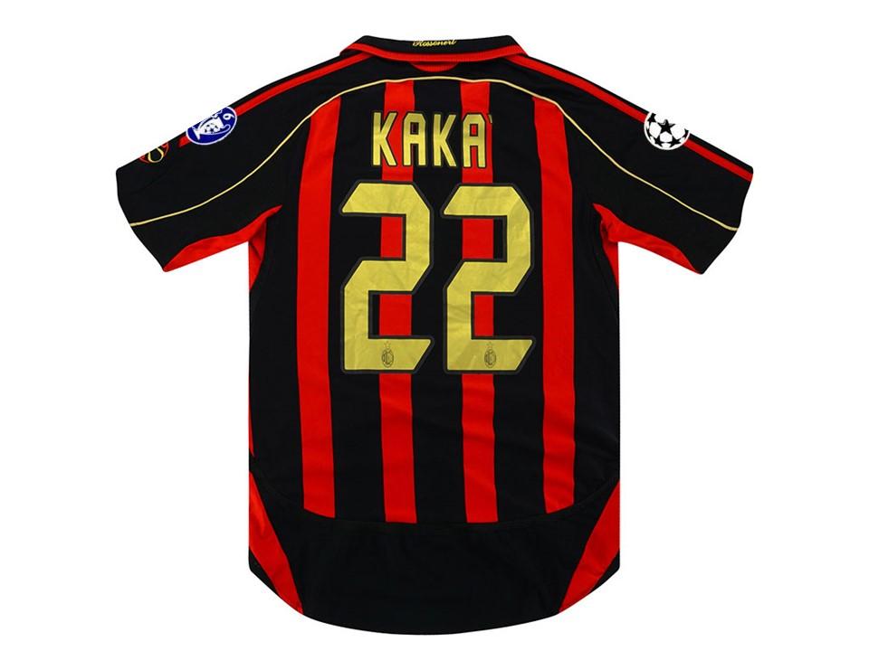 2006 2007 AC Milan Domicile Chemise Kaka #22 Ucl Flocage Insigne