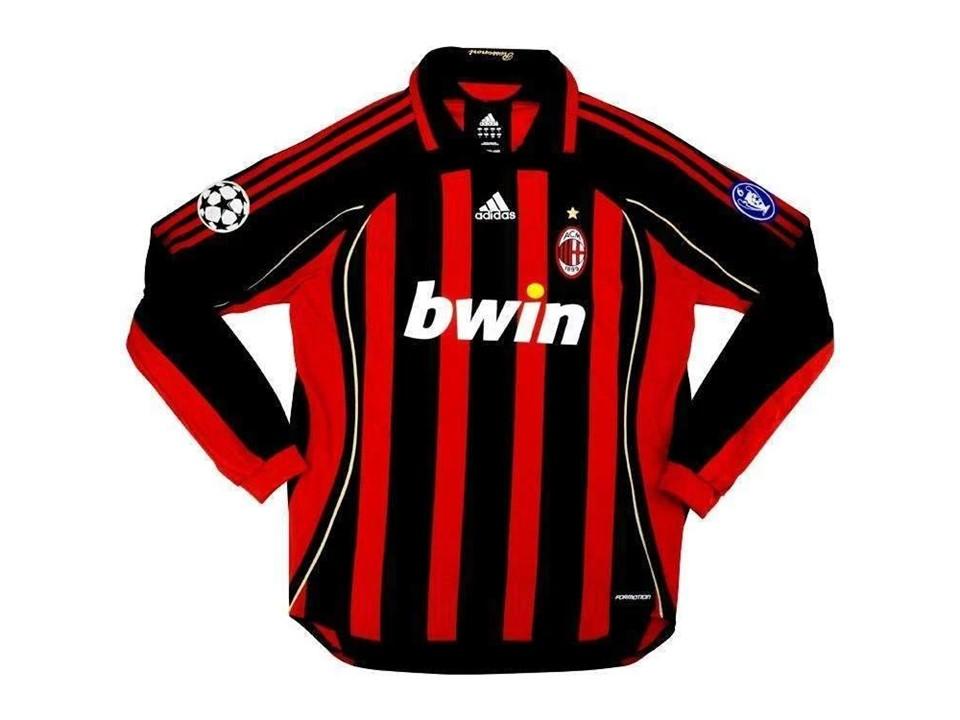 2006 2007 AC Milan Home Long Sleeves Shirt