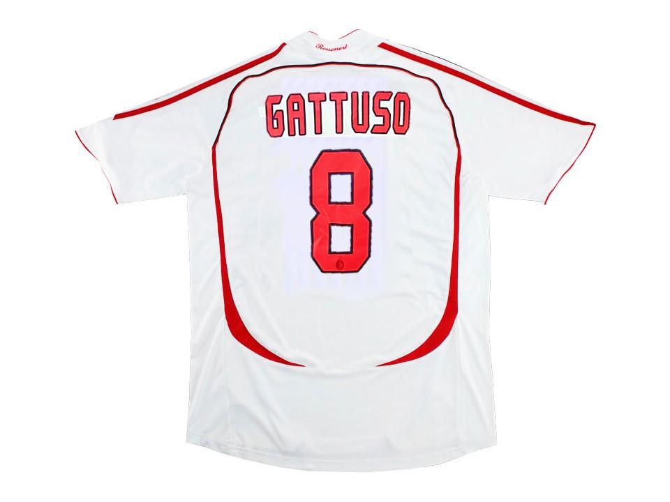 2006 2007 AC Milan Exterieur Chemise Gattuso #8 Final