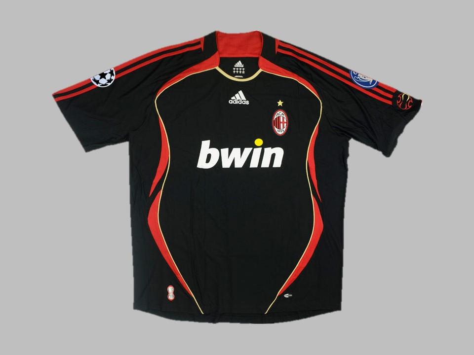 2006 2007 AC Milan Exterieur Chemise  Ligue des Champions