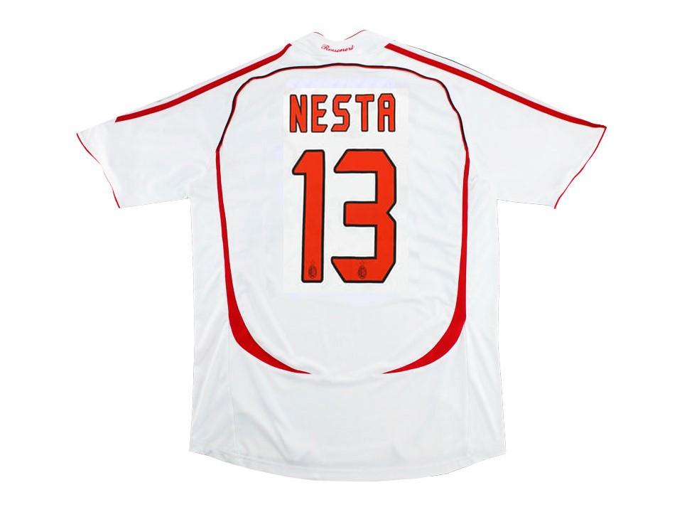 2006 2007 AC Milan Away Shirt Nesta #13 Final