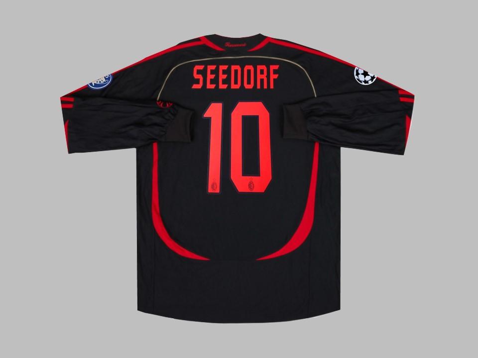 2006 2007 AC Milan Away Long Sleeves Shirt Seedorf #10 Champions League