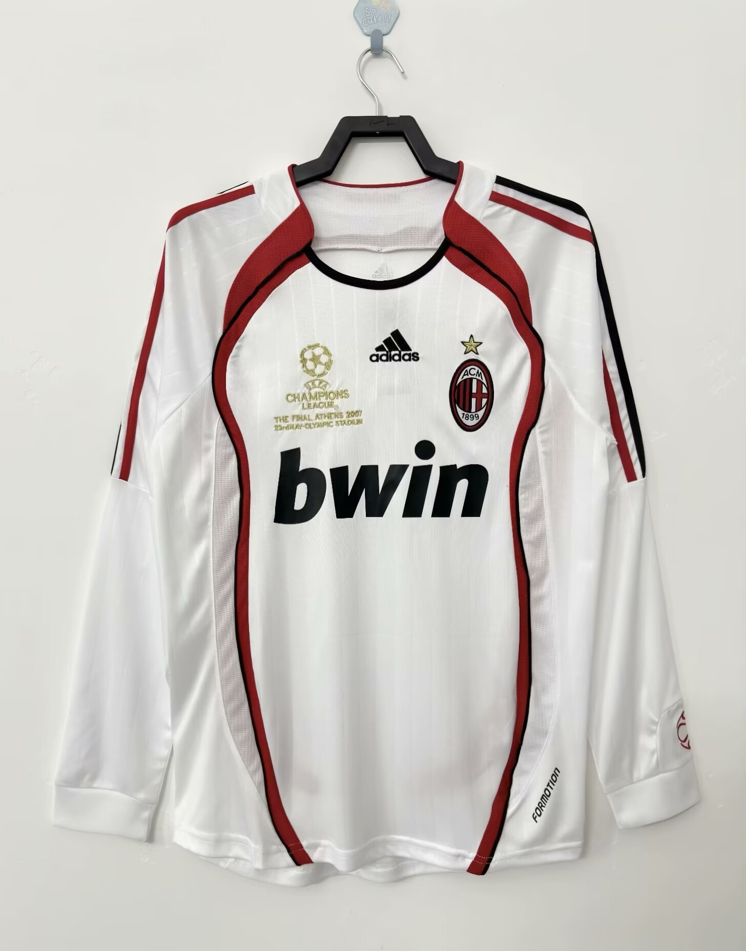 2006-2007 AC Milan Exterieur Manches Longues Maillot