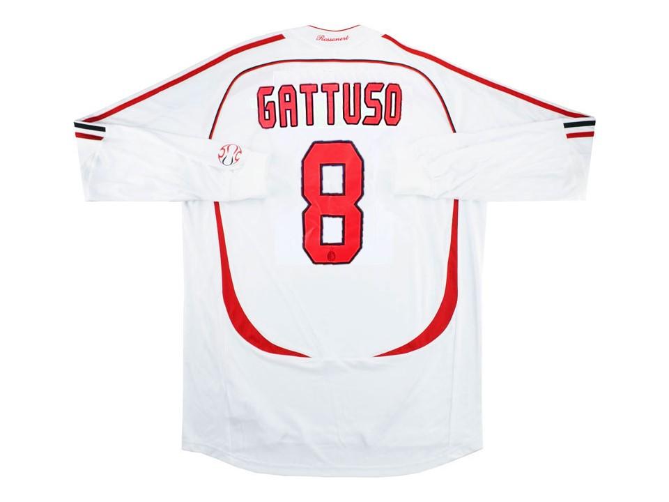 2007 AC Milan Away Long Sleeves Shirt Gattuso #8