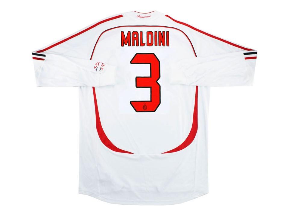 2007 AC Milan Away Long Sleeves Shirt Maldini #3