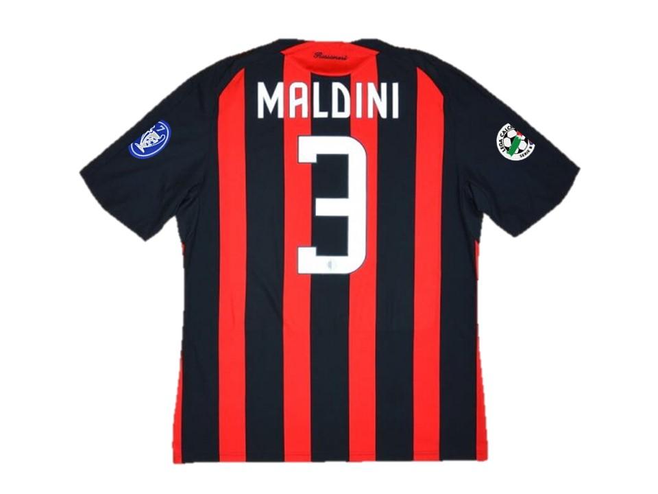 2008 2009 AC Milan Home Shirt Maldini #3