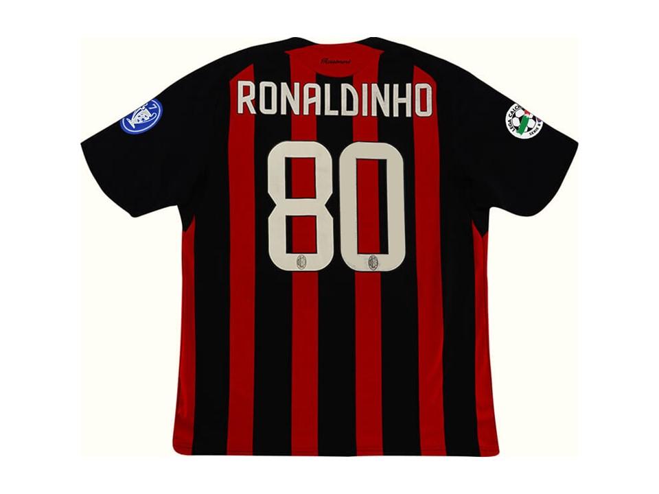 2008 2009 AC Milan Domicile Maillot Ronaldinho #80