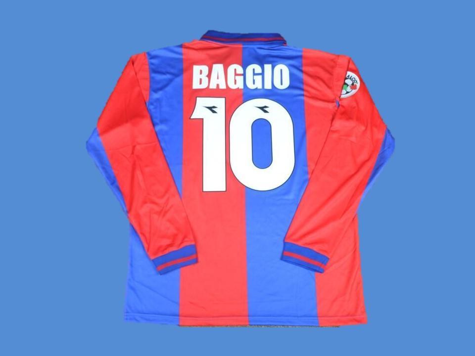 1997 1998 Bologna Domicile Manches Longues Maillot Baggio #10 Serie A