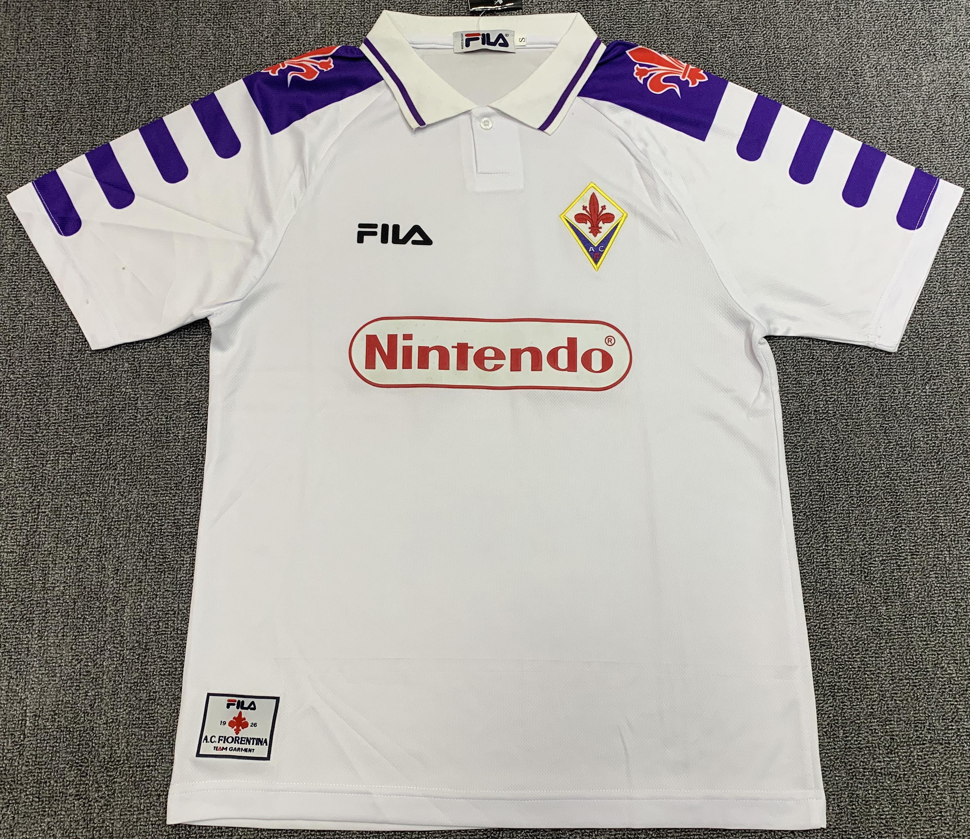 1998 Fiorentina Exterieur Maillot Blanc