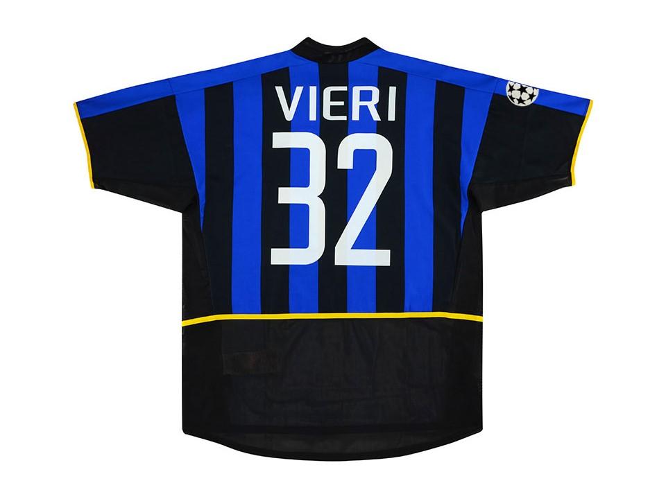 2002 2003 Inter Milan Domicile Chemise Vieri #32