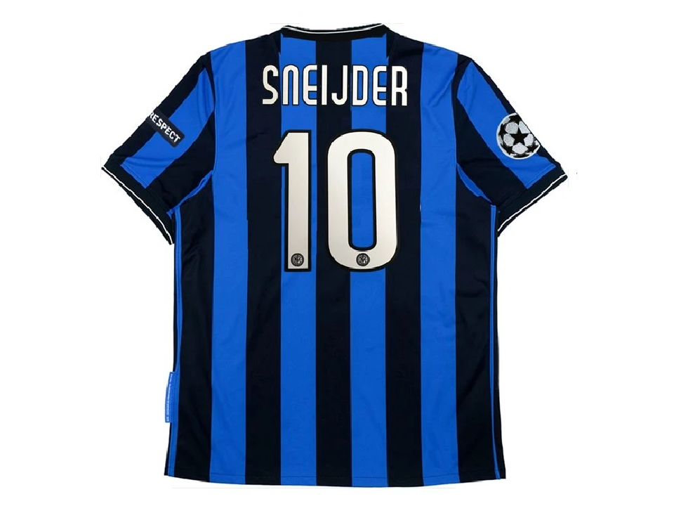 2010 Inter Milan Home Shirt Sneijder #10 Ucl Patches Final