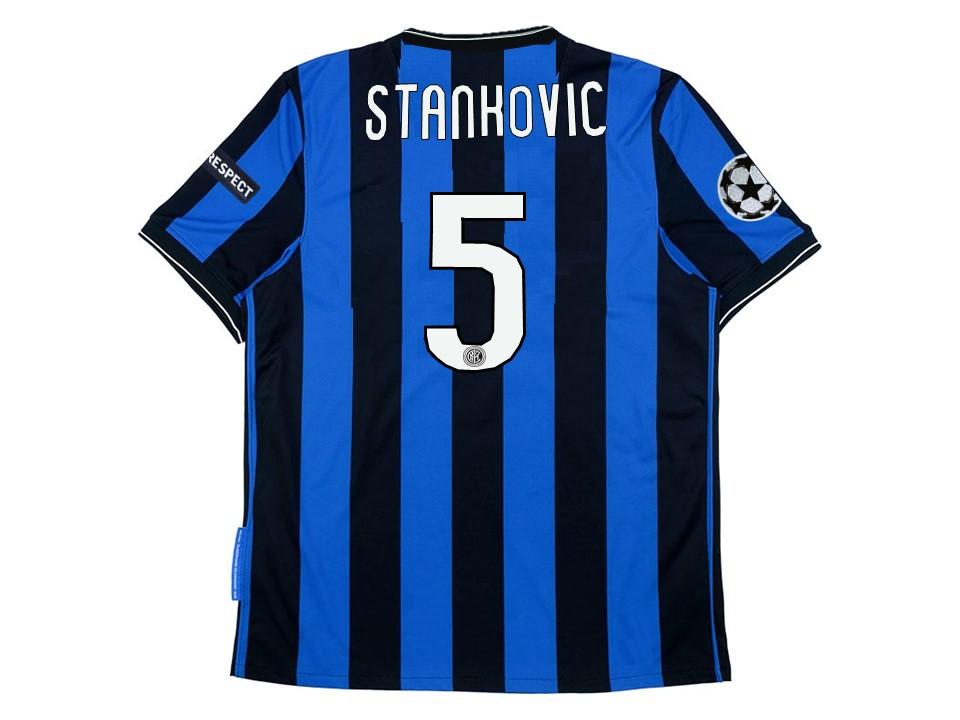 2010 Inter Milan Domicile Chemise Stankovic #5 Ucl Flocage Insigne Final