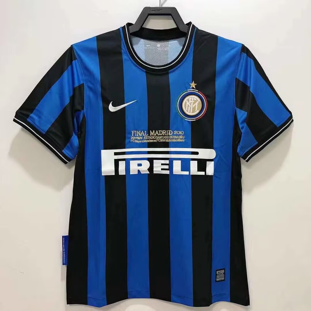 2010 Inter Milan Domicile Maillot Bleu Noir