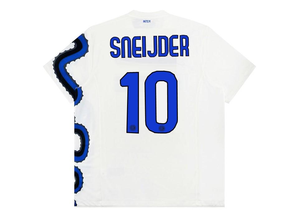 2010 Inter Milan Exterieur Chemise Sneijder #10 With Badges