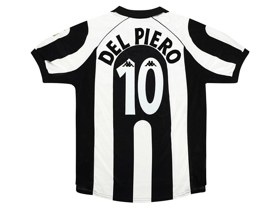 1997 98 Juventus Domicile Chemise Del Piero #10 Ucl Flocage Insigne