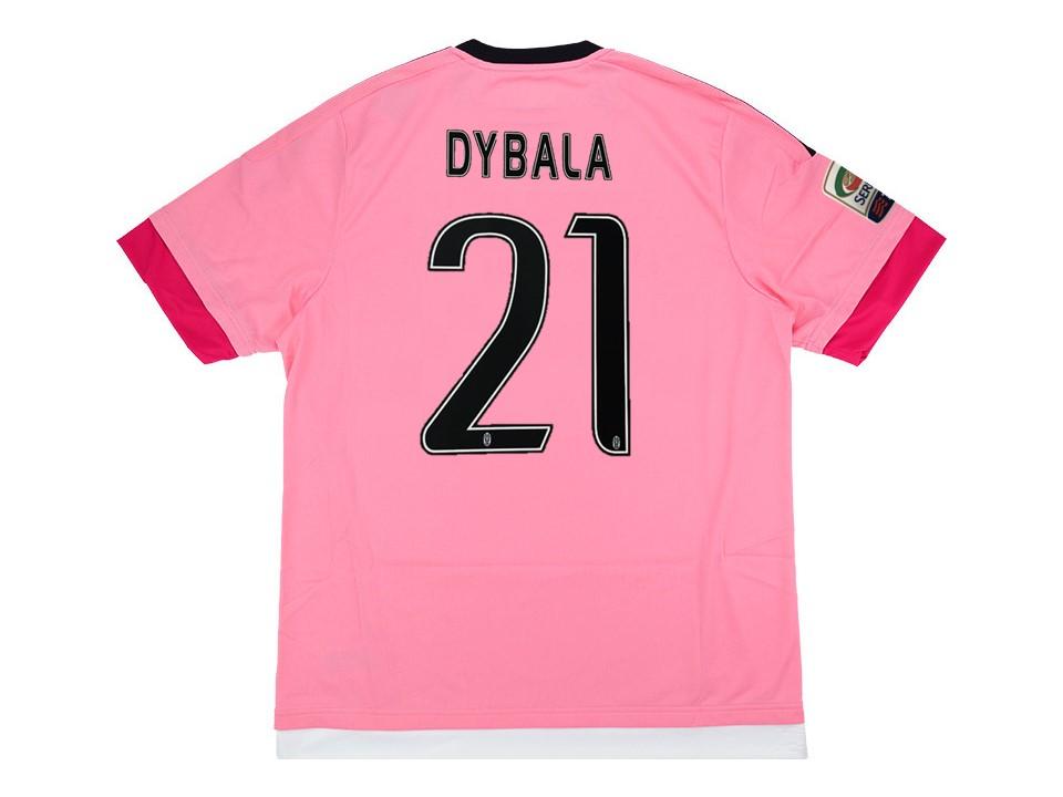 2015 2016 Juventus Away Shirt Pink Dybala #21 Serie A