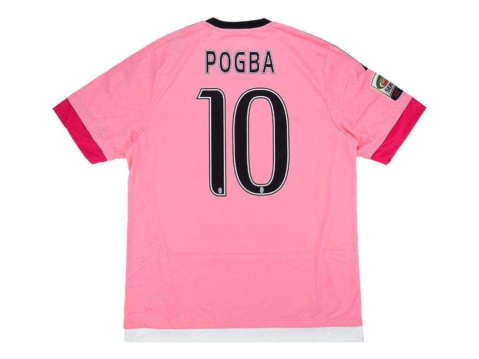 2015 2016 Juventus Exterieur Chemise Rose Pogba #10 Serie A