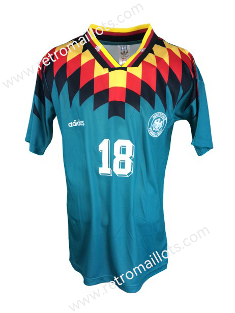 1994 Allemagne Exterieur Maillot KLINSMANN 18