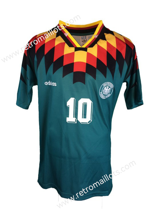 1994 Allemagne Exterieur Maillot MATTHAUS 10