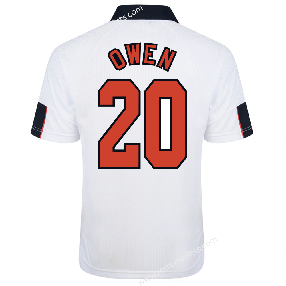 1998 England Home Jersey OWEN 20