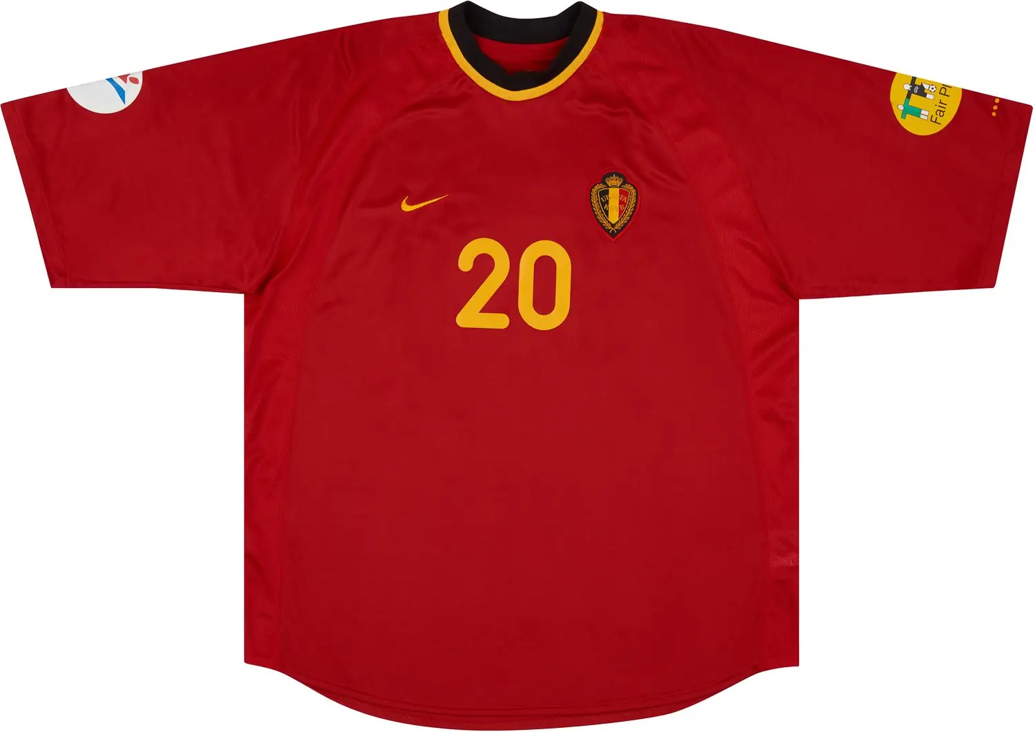 2000 Belgique Domicile Maillot DEBILDE #20