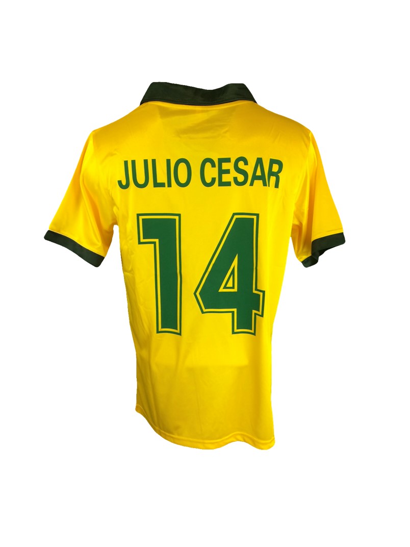 1986 Bresil Domicile Maillot JULIO CESAR 14