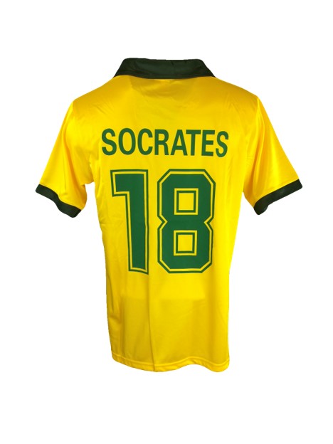 1986 Bresil Domicile Maillot SOCRATES 18