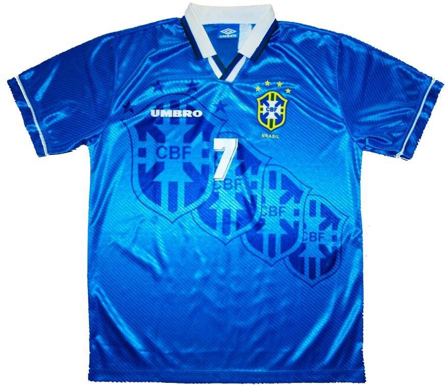 1994 Brazil Away Jersey Bebeto #7 World Cup