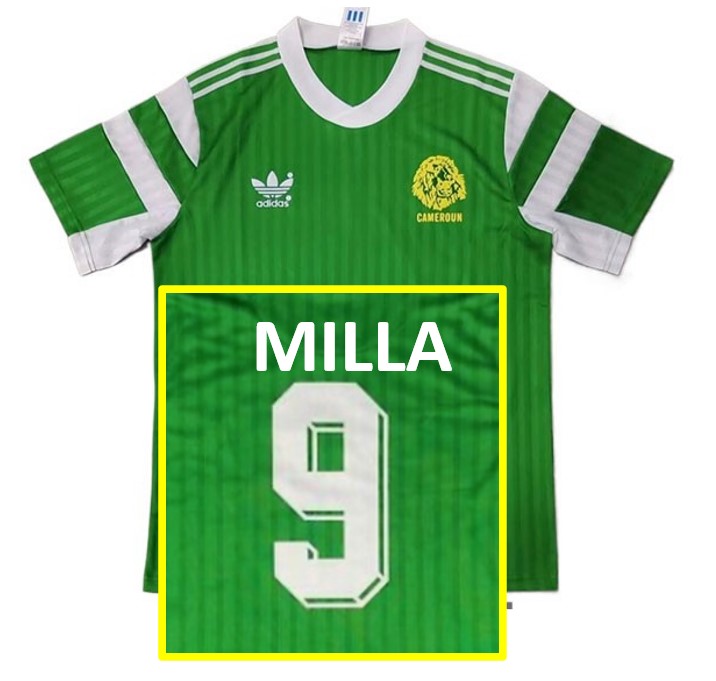 1990 Cameroun Domicile Maillot MILLA 9